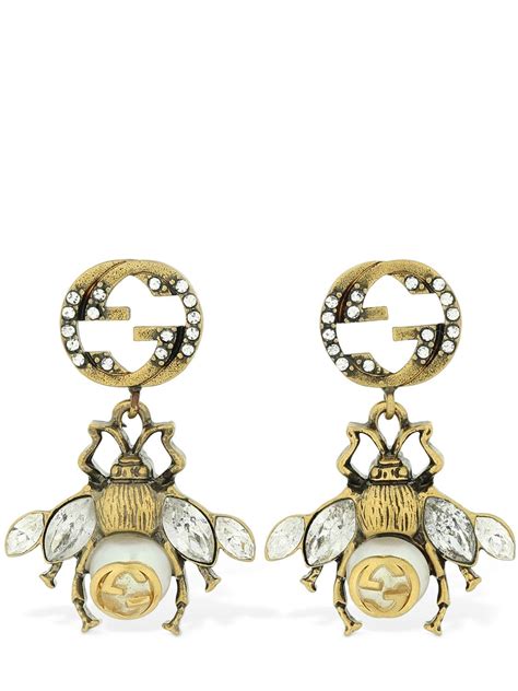 gucci earrings bee|gucci bumble bee earrings.